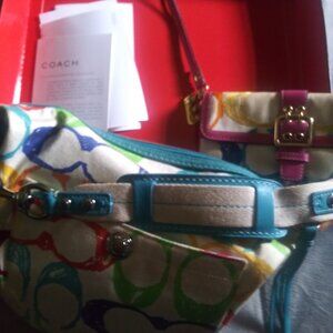 Coach Small Handbag Purse Matching Wallet Bolsa y cartero para damas